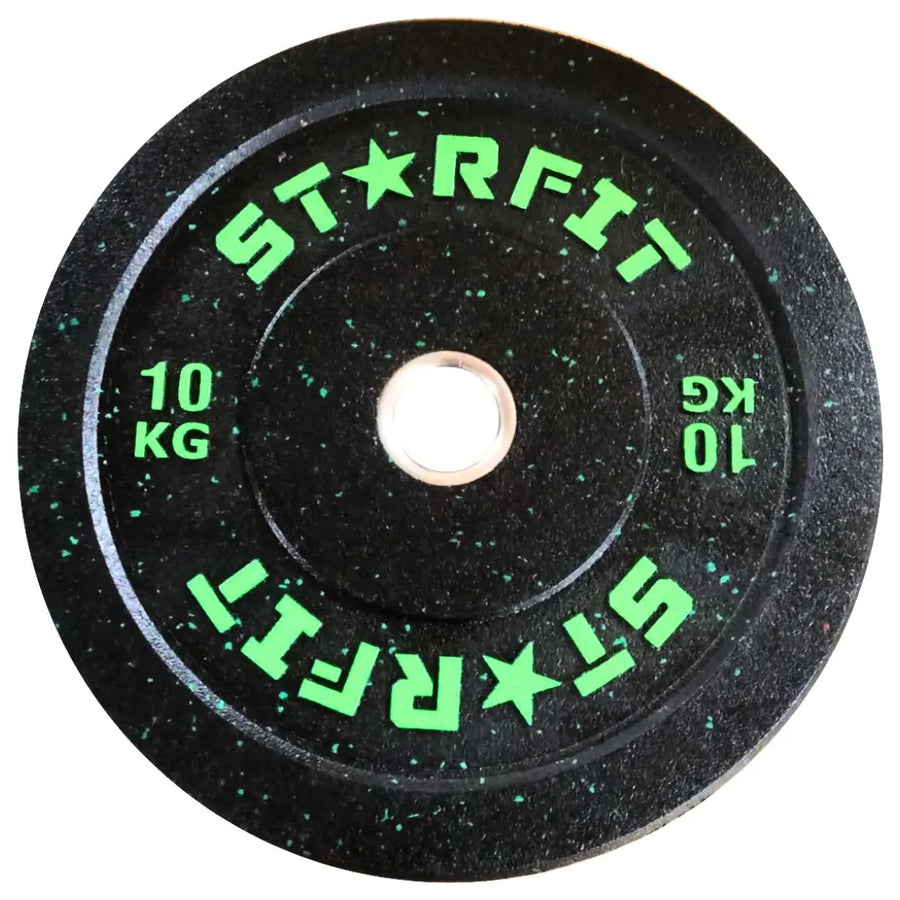 Par de discos bumper crumb de 10 kg en caucho reciclado termosoldado