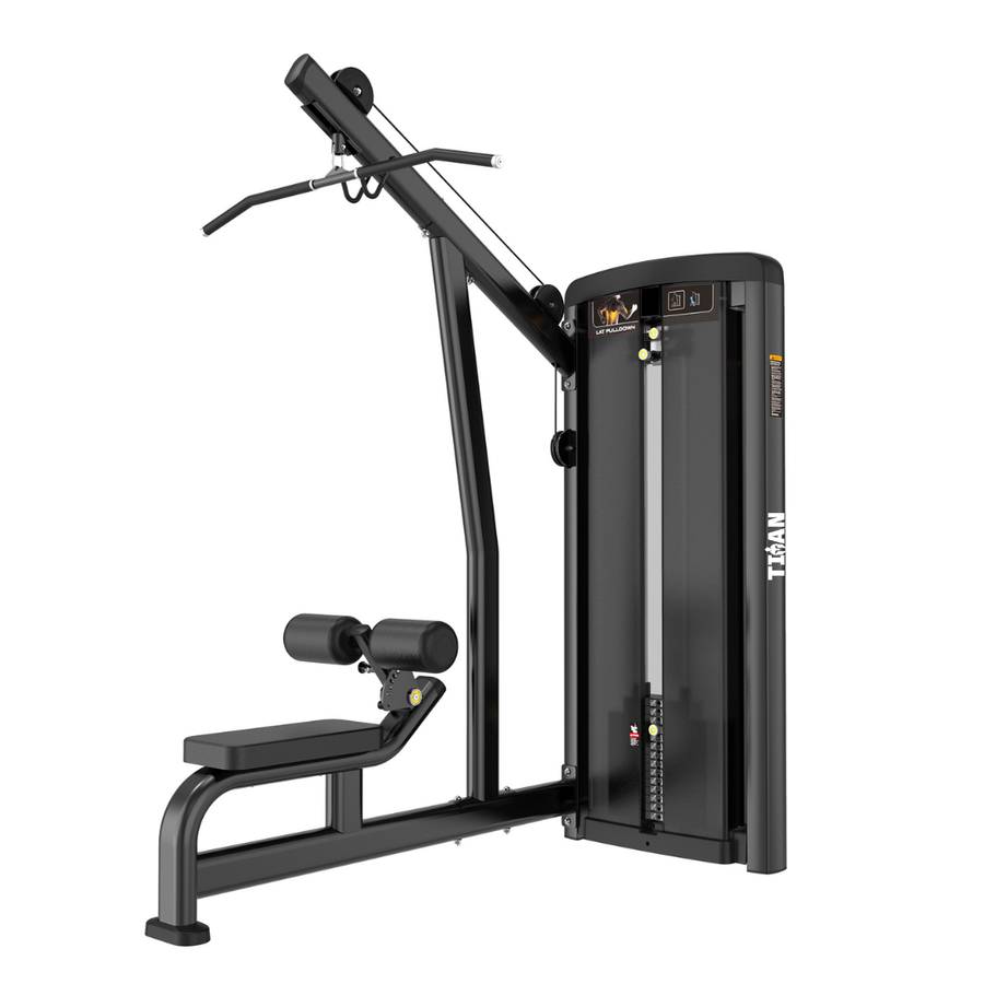 Lat Pull Down TITAN Pro con asiento regulable y varias tomadas