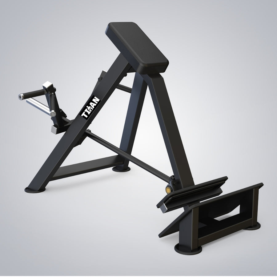 T Bar Row TITAN Fitness de peso libre con apoyo de pies regulable