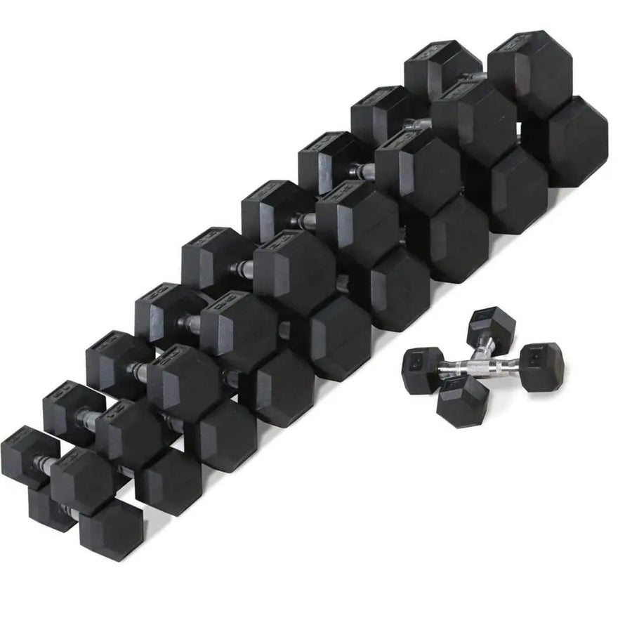 Set de 10 pares de mancuernas hexagonales de 2,5 a 25 kg