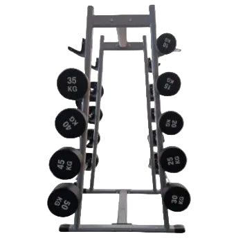 Barbell rack con set de barras de peso fijo de 10 a 50 kg