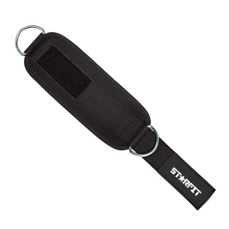Anclaje de tobillo en tela ultrarresistente con velcro para máquinas de polea