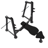 Banco plano olímpico TITAN Fitness con tapiz de alta densidad