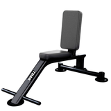 Banco upright TITAN Fitness en 90 grados con apoyapiés