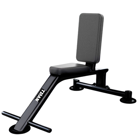 Banco upright TITAN Fitness en 90 grados con apoyapiés
