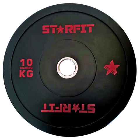 Par de discos bumper training de 10 kg en caucho de alta densidad