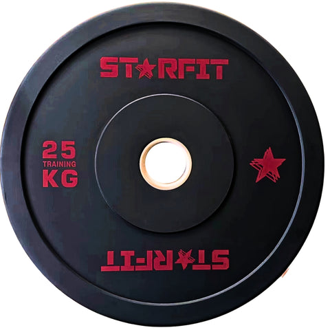 Par de discos bumper training de 25 kg en caucho de alta densidad