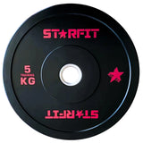 Par de discos bumper training de 5 kg en caucho de alta densidad