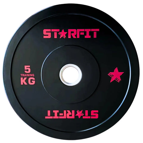 Par de discos bumper training de 5 kg en caucho de alta densidad