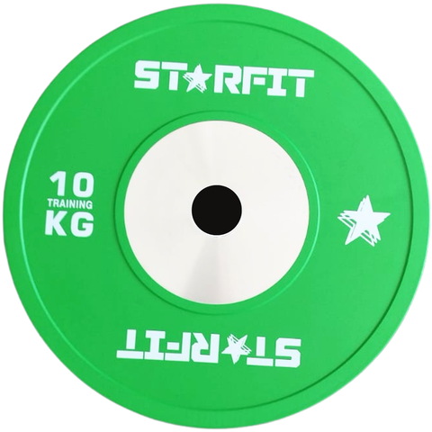 Par de discos bumper de competición de 10 kg diseñados para no rebotar