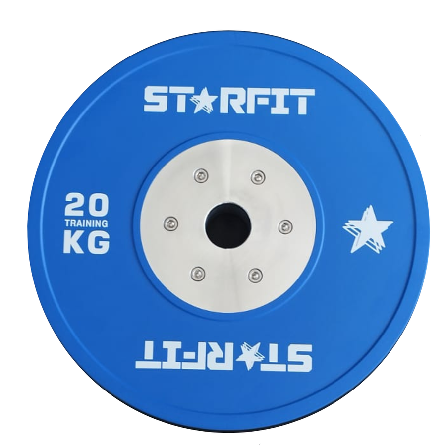 Par de discos bumper de competición de 20 kg diseñados para no rebotar
