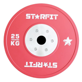 Par de discos bumper de competición de 25 kg diseñados para no rebotar