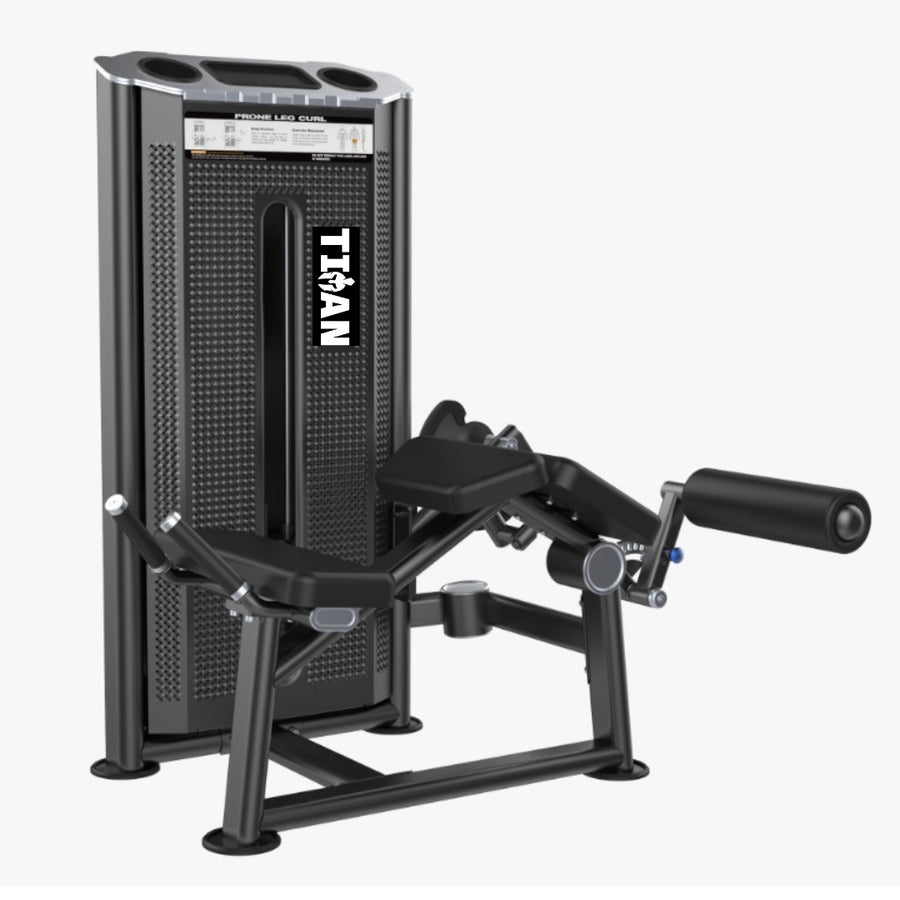 Prone Leg Curl TITAN Fitness de 95 kg para isquiotibiales acostado