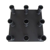 Rack vertical de piso para 9 barras olímpicas
