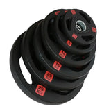 Set de 6 pares de discos olímpicos grip de 2,5 a 25 kg