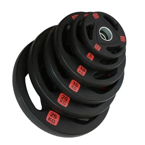 Set de 6 pares de discos olímpicos grip de 2,5 a 25 kg