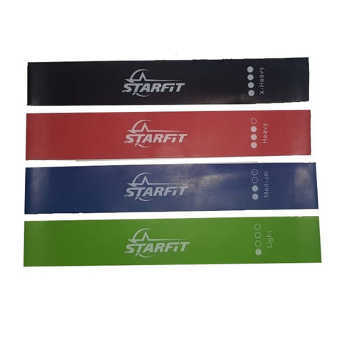 Set de 4 bandas circulares elásticas Starfit de distintas intensidades