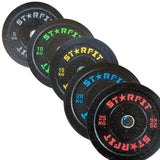 Set de 5 pares de discos bumper crumb de 5 a 25 kg