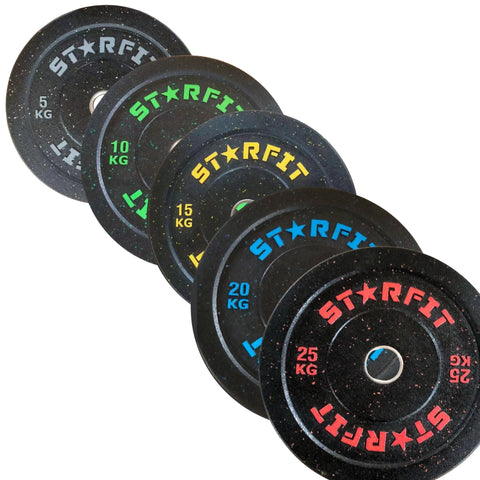 Set de 5 pares de discos bumper crumb de 5 a 25 kg