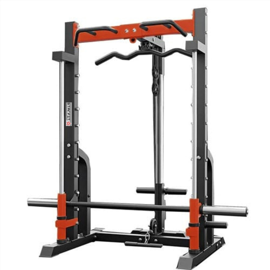 Smith machine con poleas Starfit X con barra olímpica de 183 cm