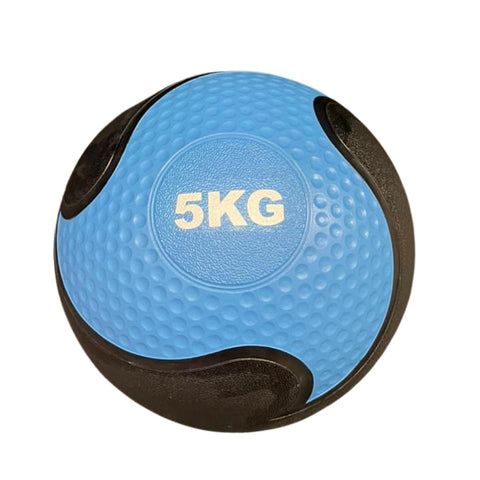 Balón medicinal de 5 kg de goma con superficie porosa para ejercicios con rebote