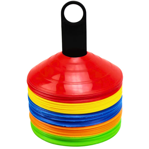 Set de 50 conos lenteja de 19 cm de diámetro en colores de alta visibilidad
