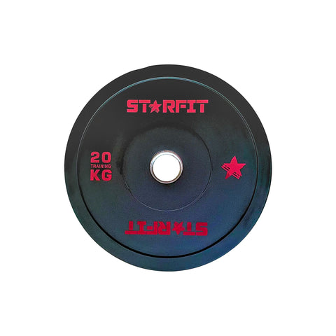 Par de discos bumper training de 20 kg en caucho de alta densidad